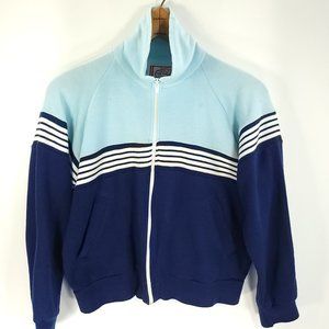Vtg Fair Play By Sarna Full Zip Tennis Track Jacket Men's Med.? Blue Grandpacore
